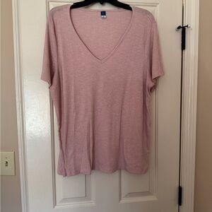 Old Navy Blush V-Neck Short Sleeve Tee